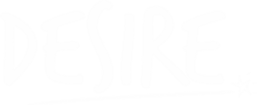 Desire Denim Logo in White Png